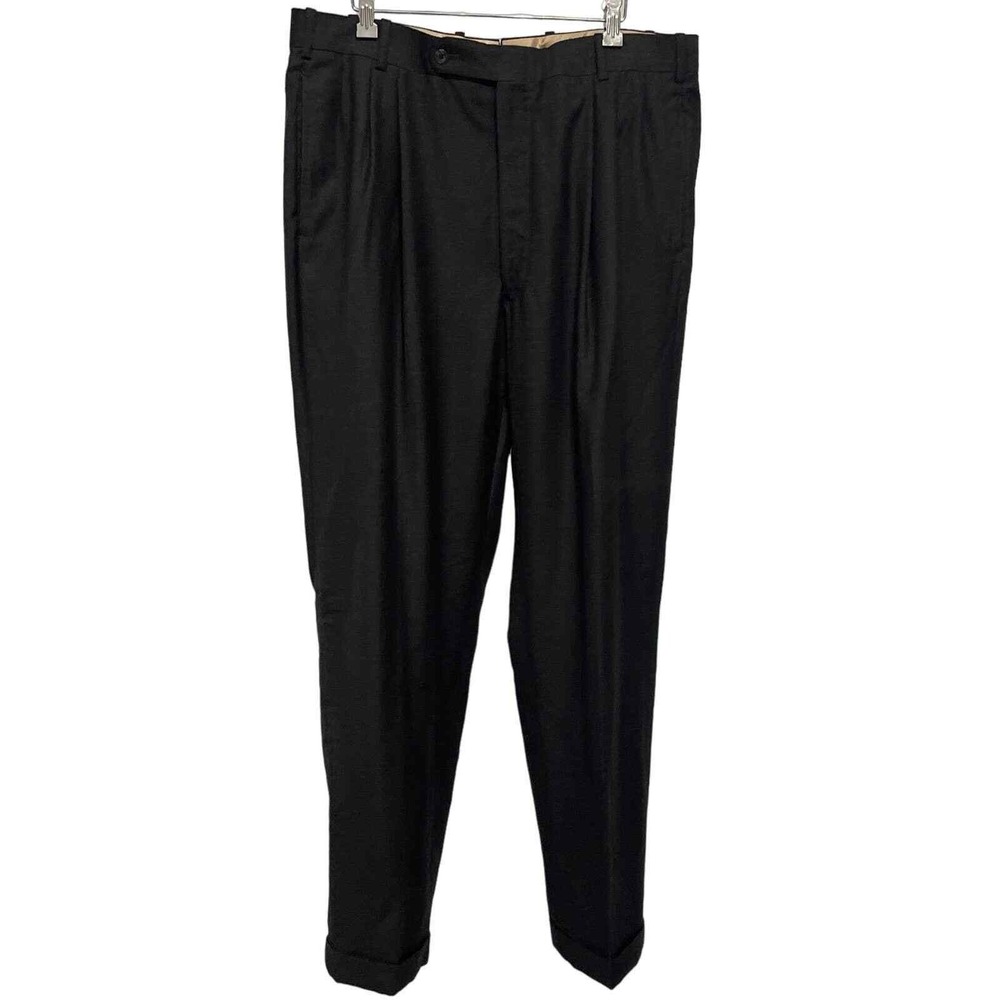 Filo A'Mano by Tom James Custom Men's Dress Pants‎ Dark Grey Pre-owned